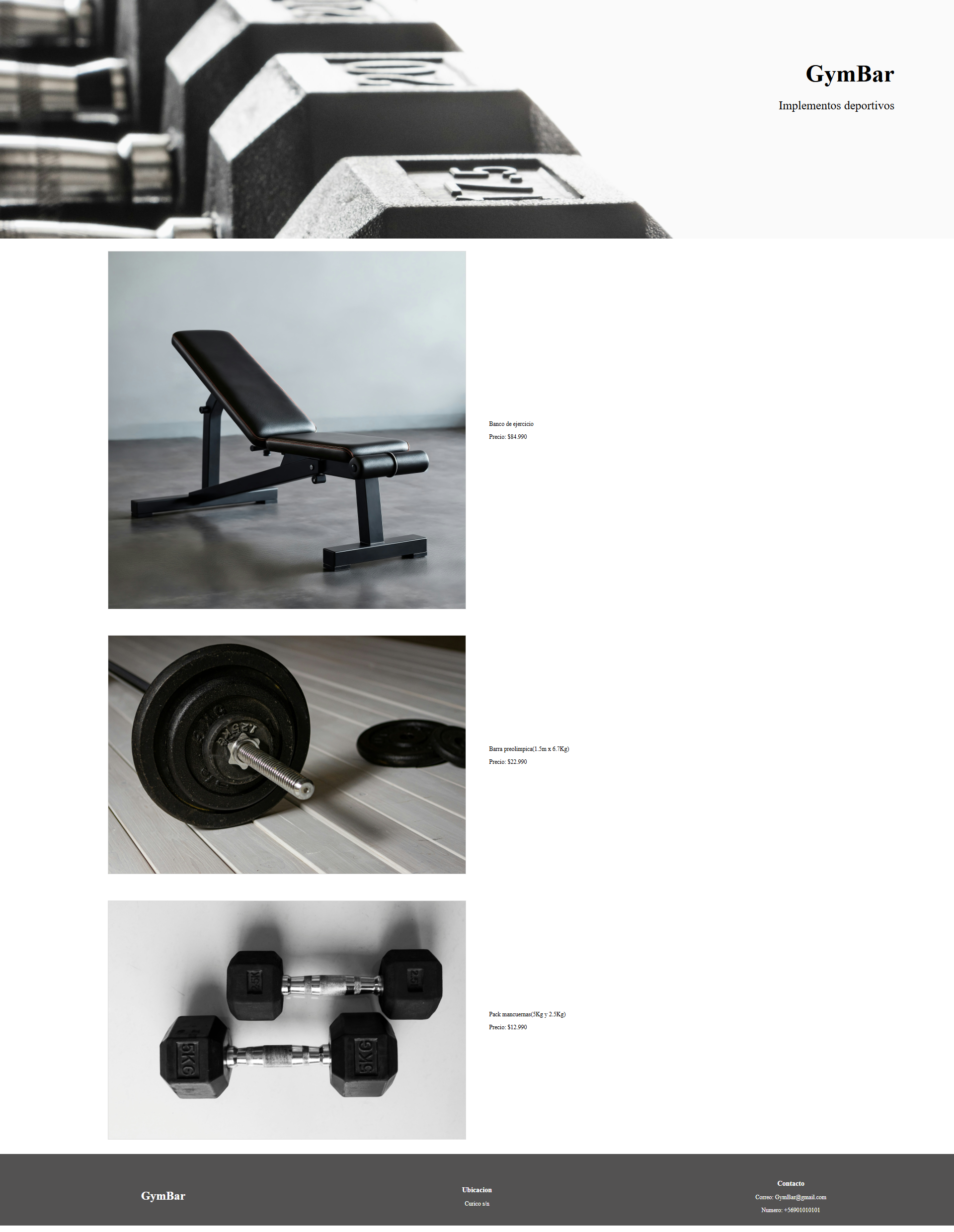Página GymBar